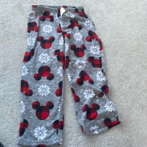 Boys Size 4 Mickey Mouse Holiday Fleece  PajamaPants NEW